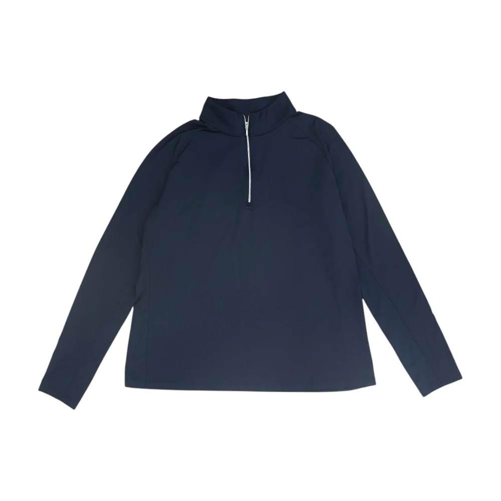 Navy Solid 1/4 Zip Pullover