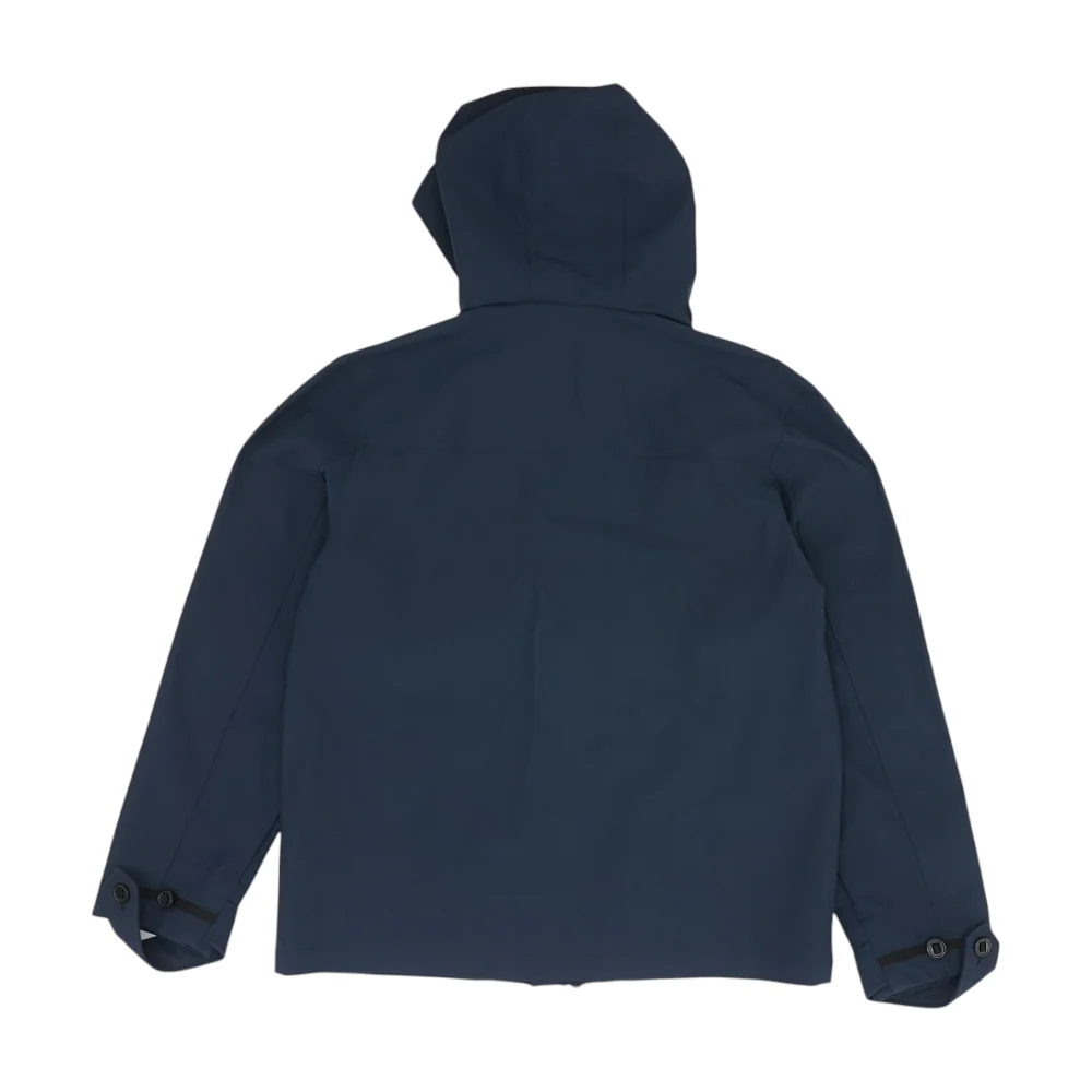 Blue Solid Rain Jacket - Image 2