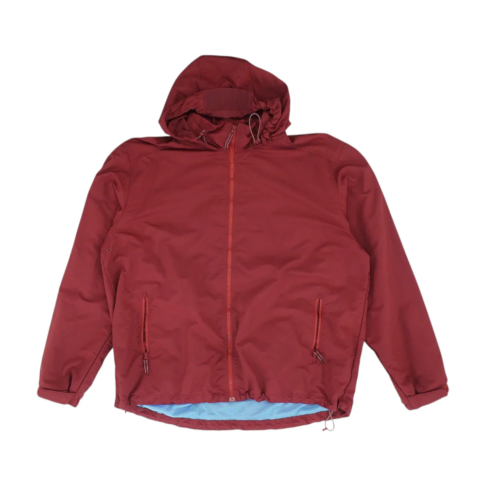 Burgundy Solid Rain Jacket