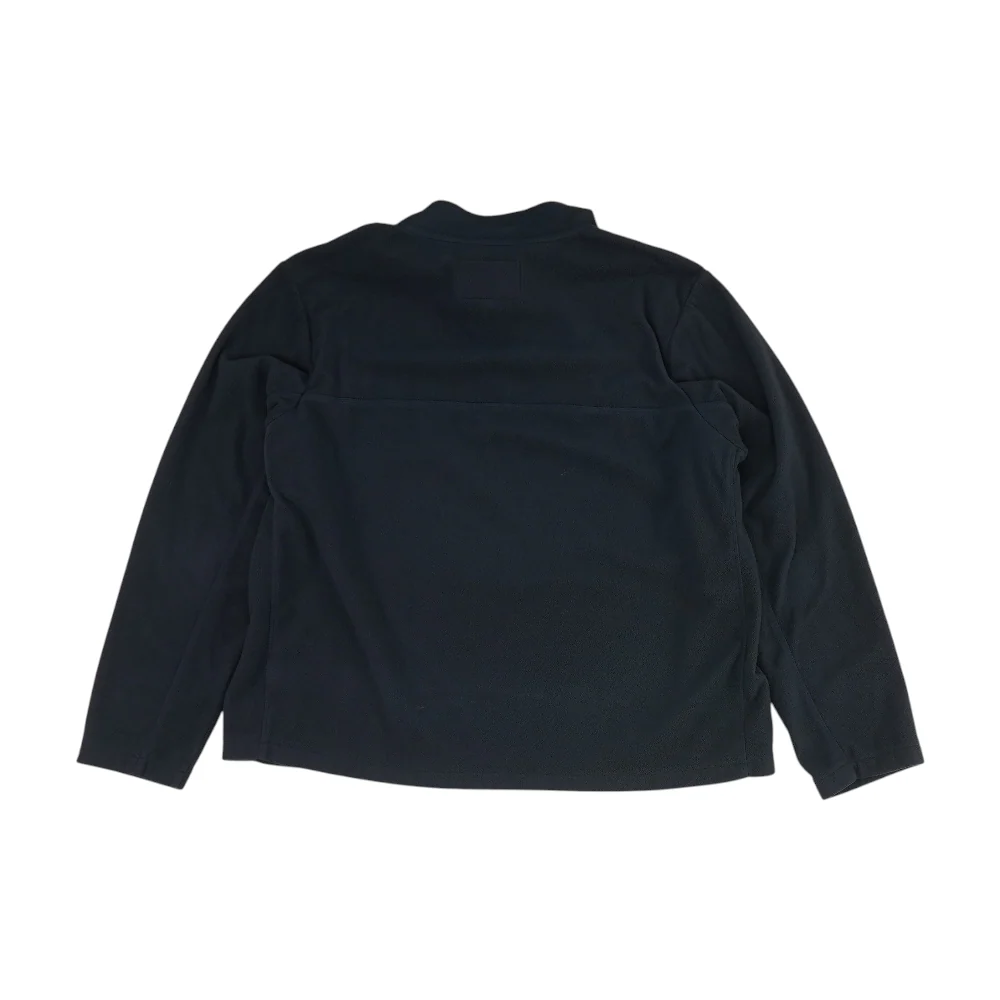 Navy Solid Fleece Pullover - Image 2