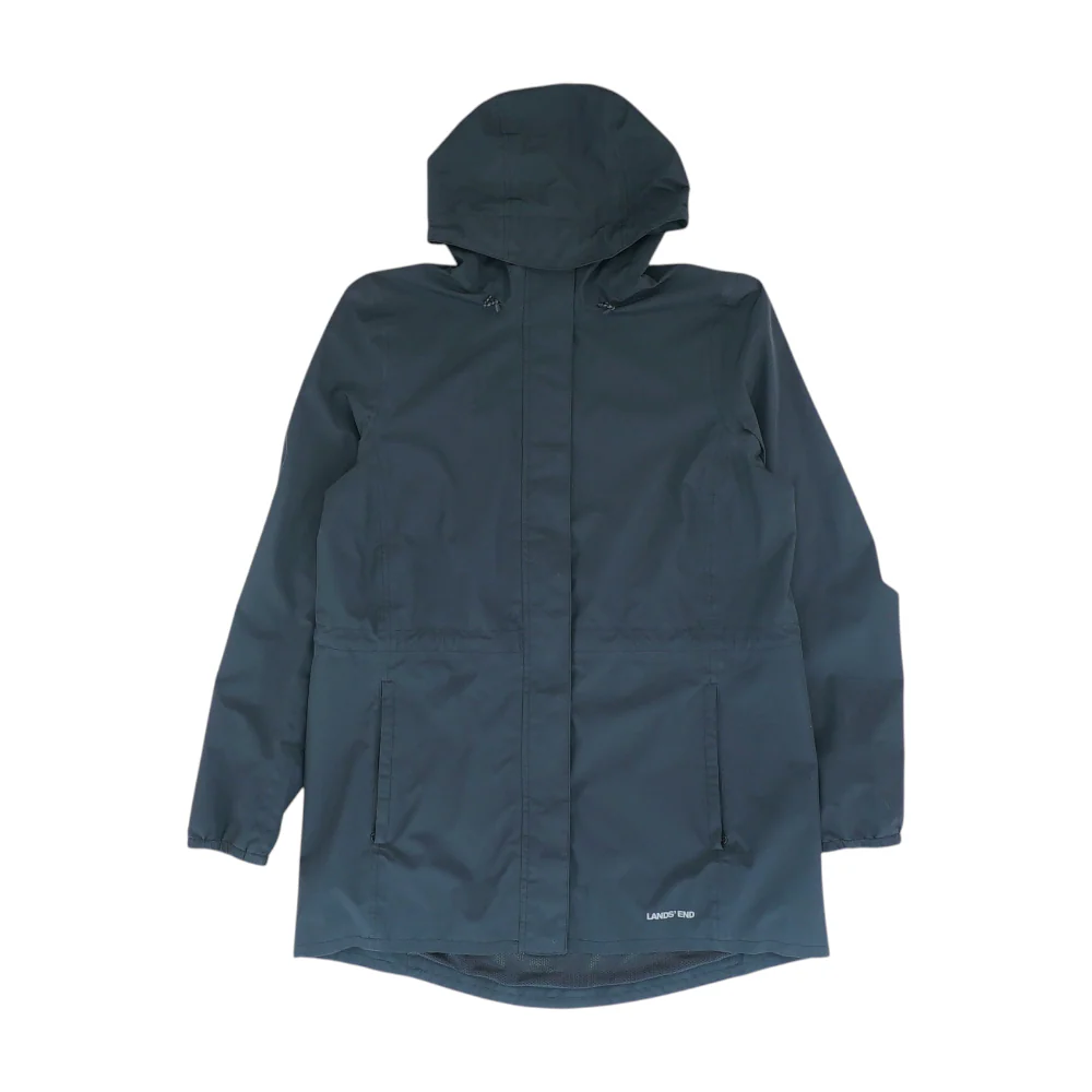 Black Tall Solid Rain Jacket