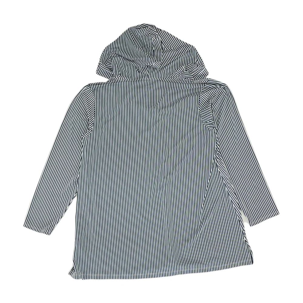 Navy Striped Hoodie Pullover - Image 2