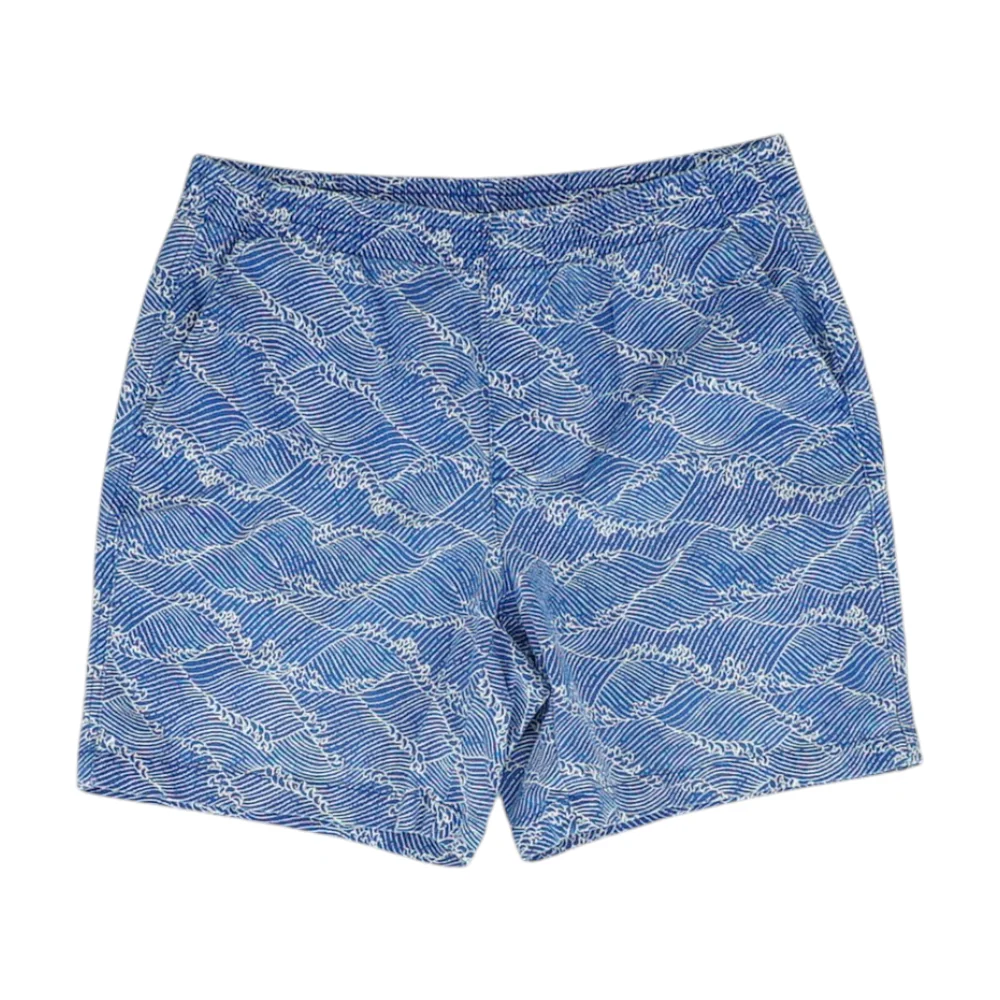 Blue Abstract Chino Shorts