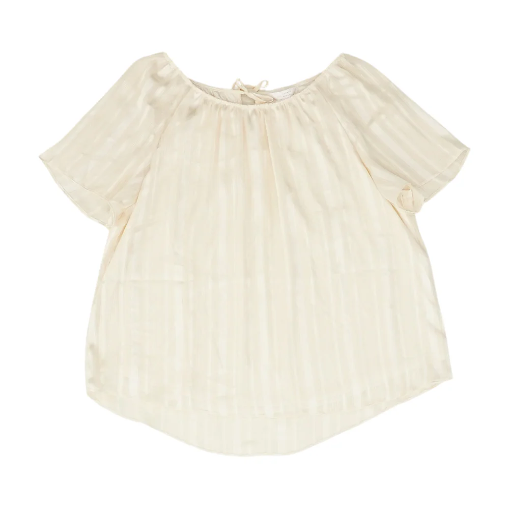 Beige Striped Blouse