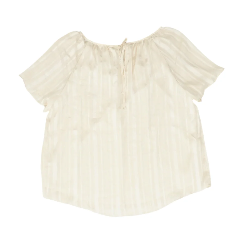 Beige Striped Blouse - Image 2