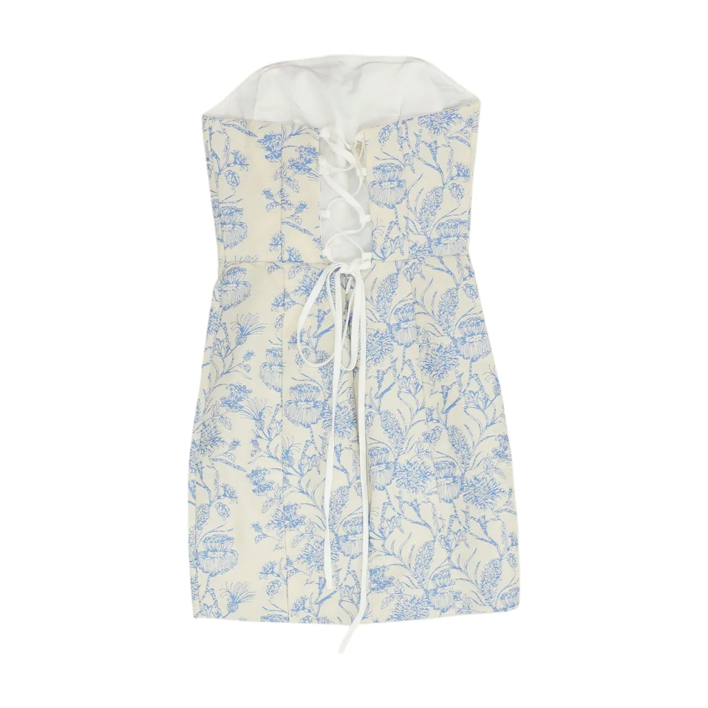White Floral Mini Dress - Image 2