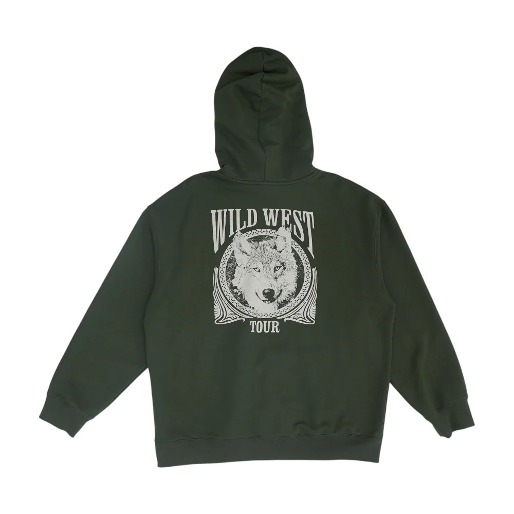 Green Solid Hoodie Pullover - Image 2
