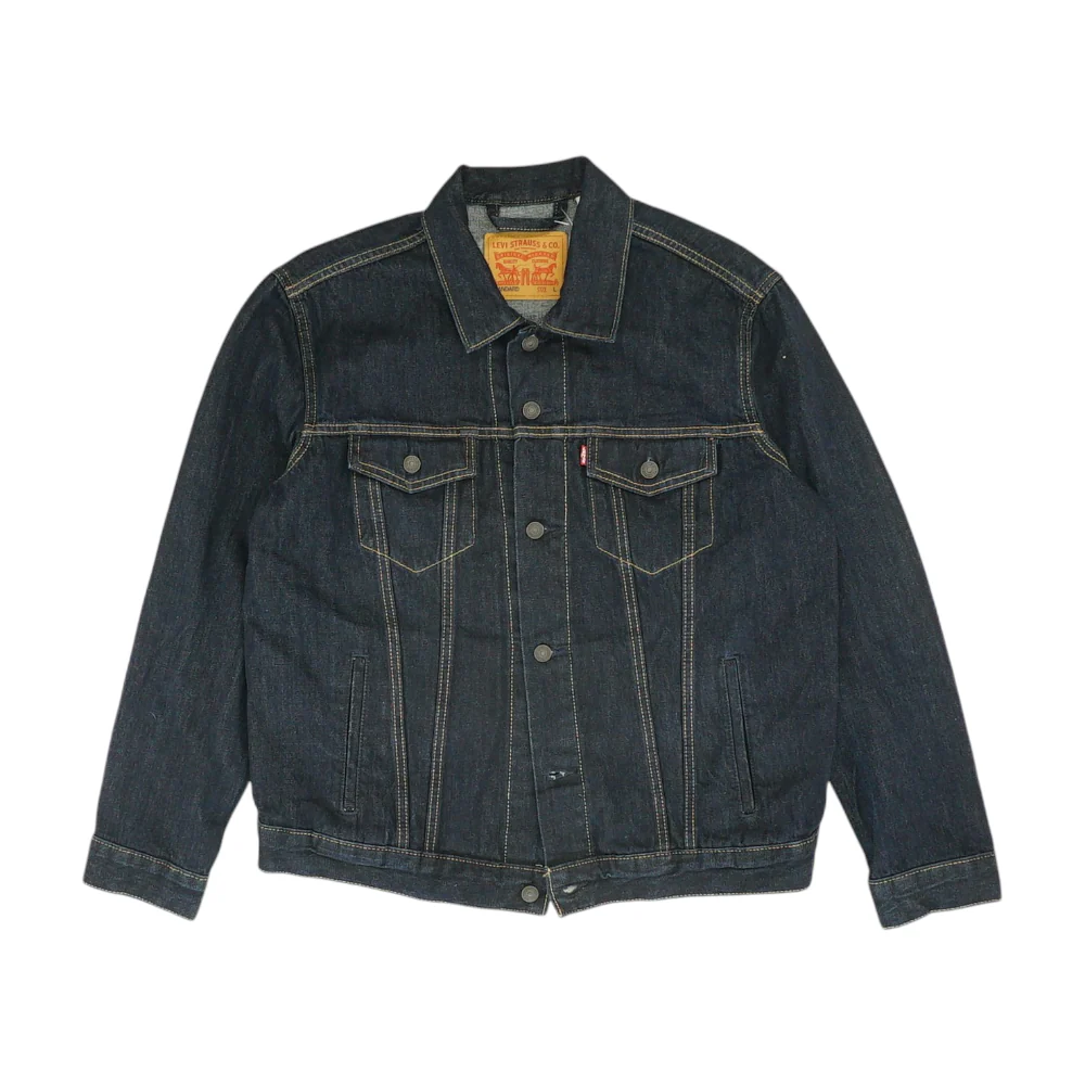 Navy Solid Denim Jacket