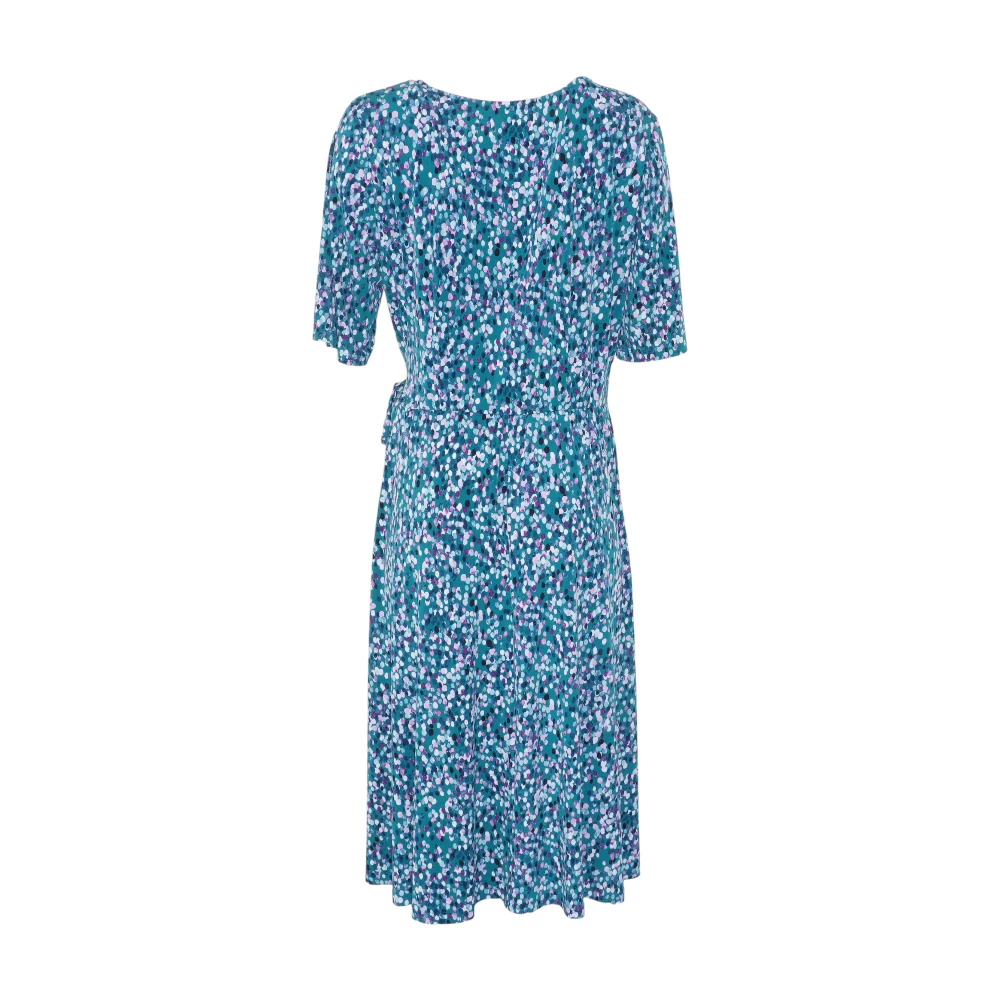 Teal Polka Dot Midi Dress - Image 2