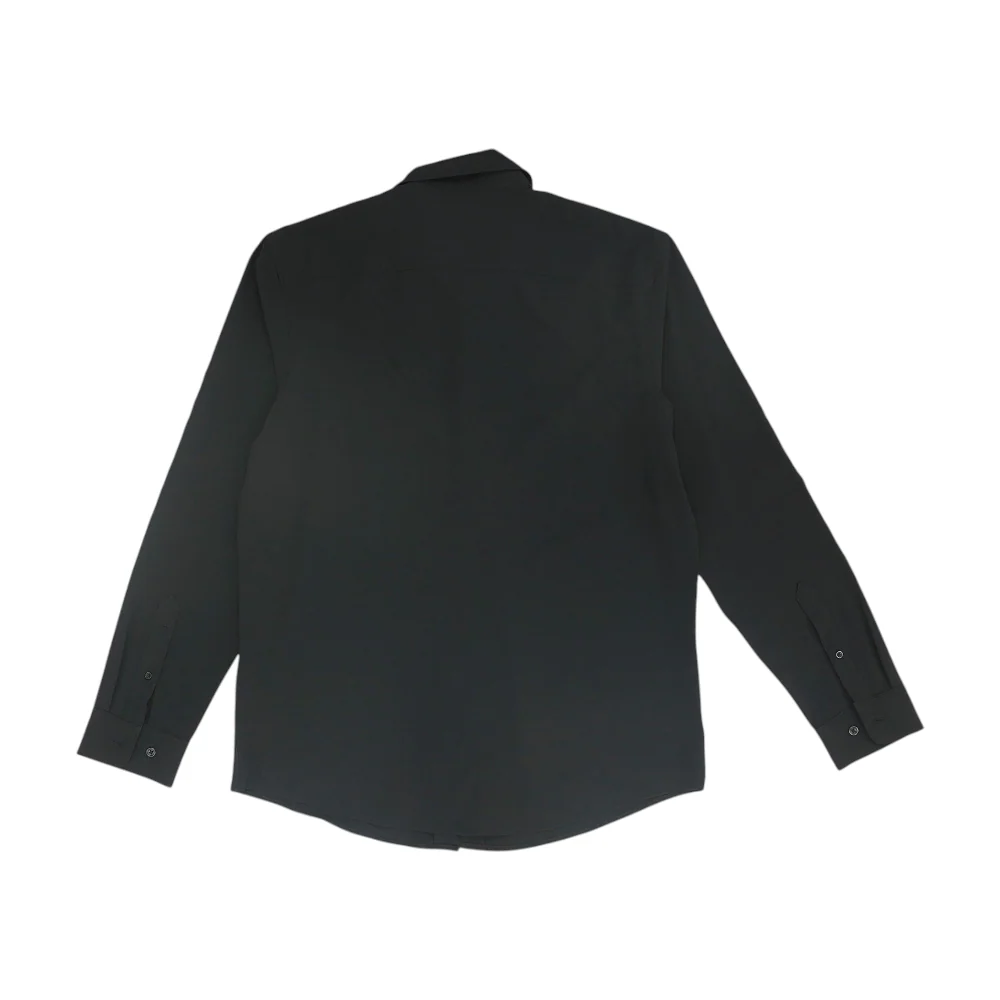Black Solid Long Sleeve Button Down - Image 2