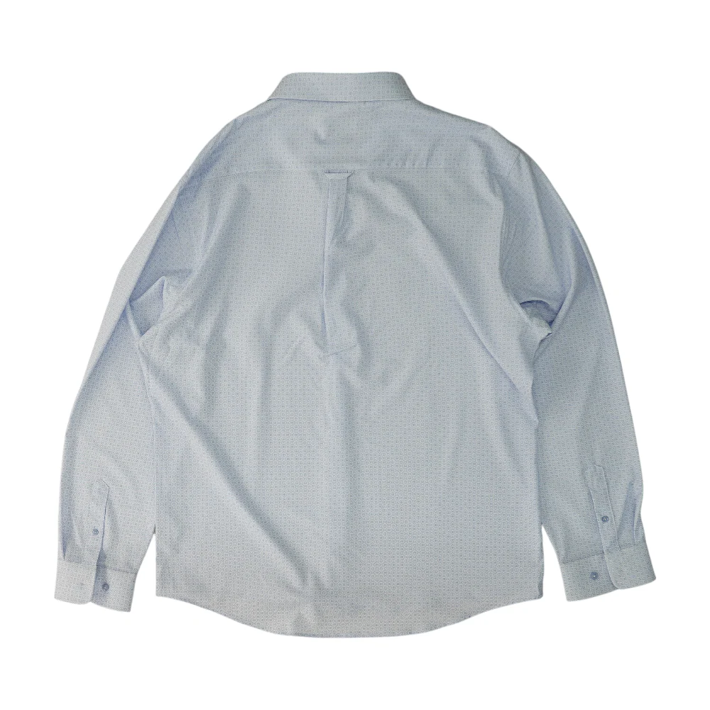 Blue Abstract Long Sleeve Button Down - Image 2