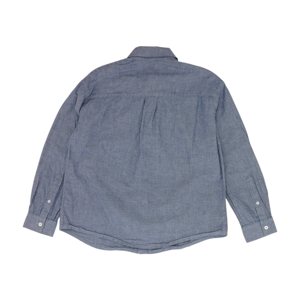 Blue Solid Long Sleeve Button Down - Image 2