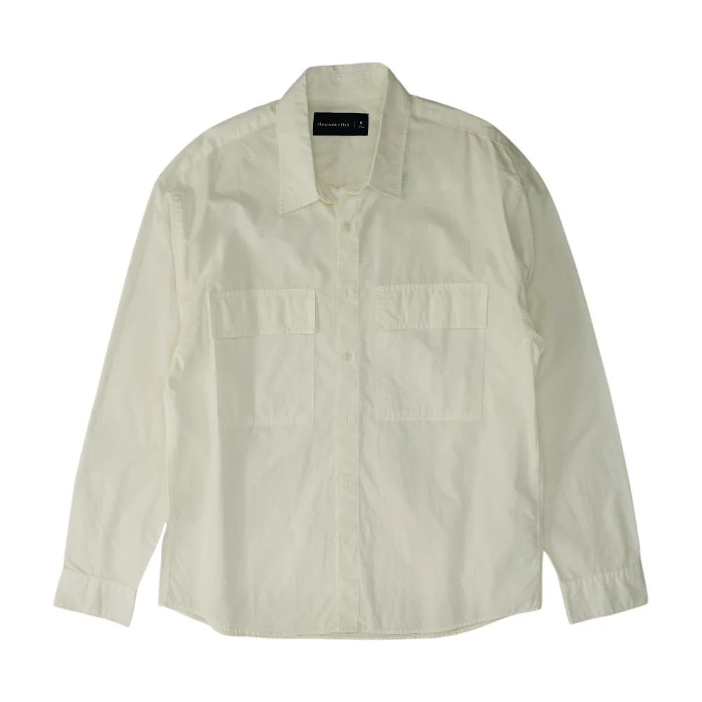 Ivory Solid Long Sleeve Button Down