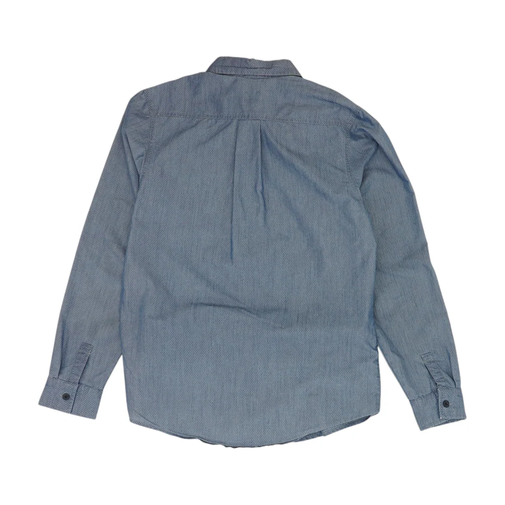 Blue Polka Dot Long Sleeve Button Down - Image 2