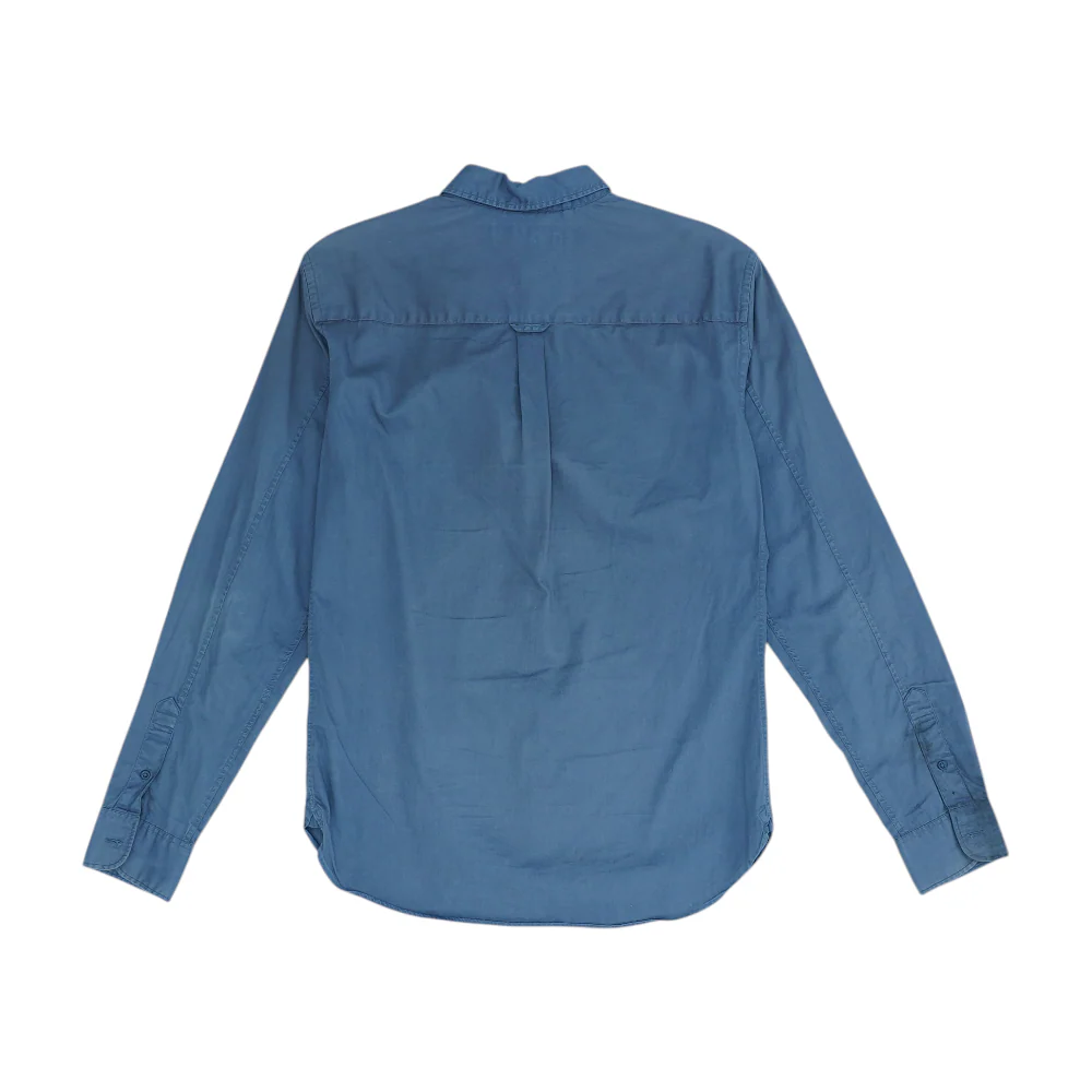 Gray Solid Long Sleeve Button Down - Image 2