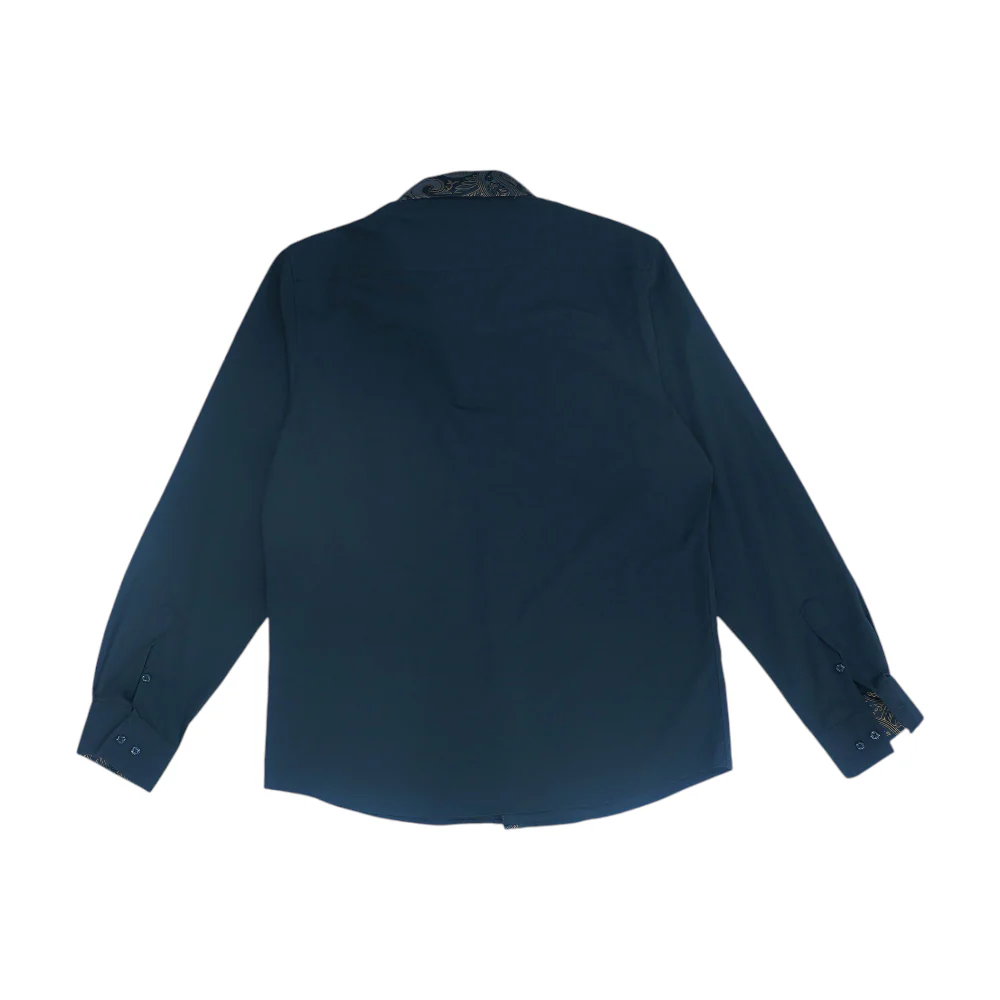 Black Solid Long Sleeve Button Down - Image 2