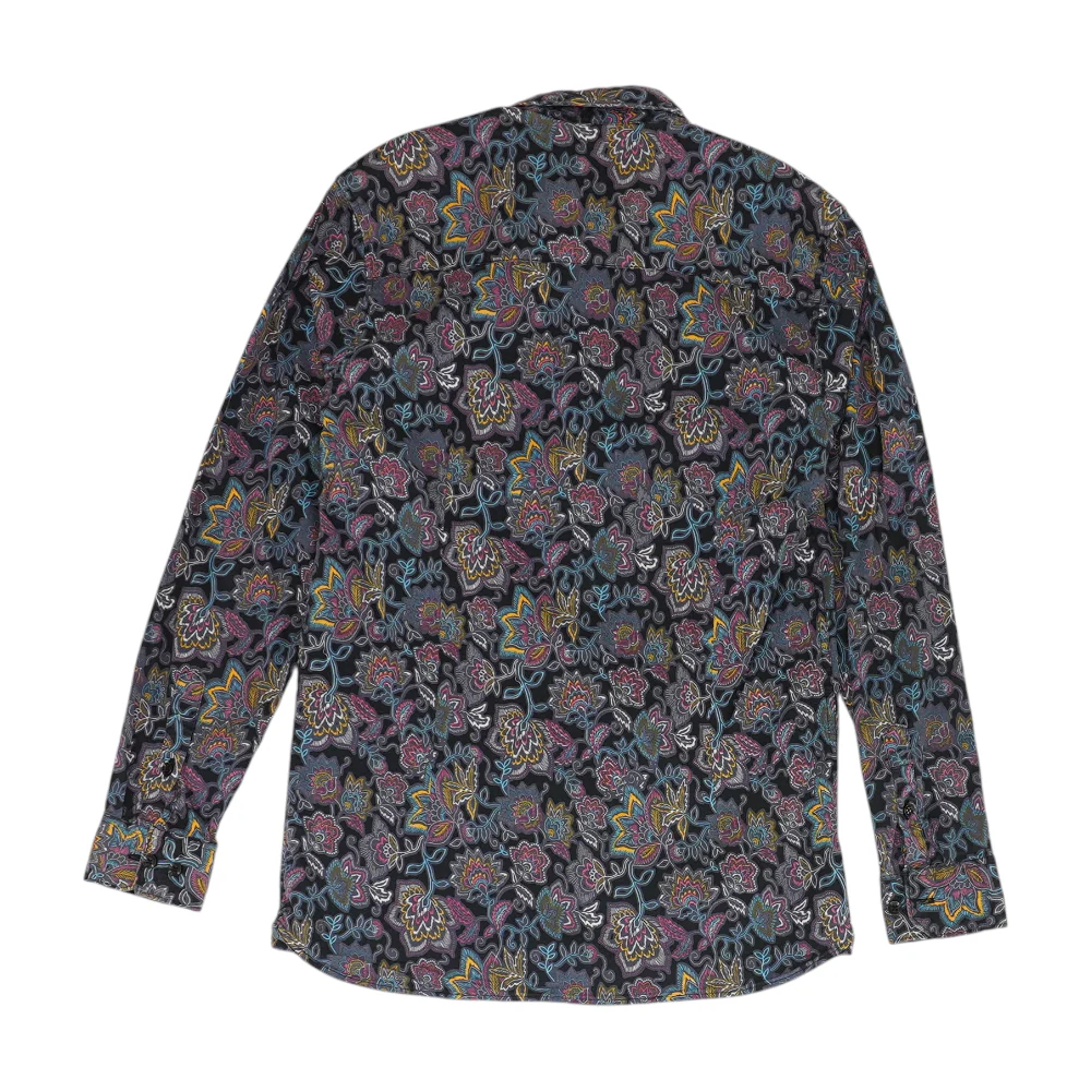 Black Floral Long Sleeve Button Down - Image 2