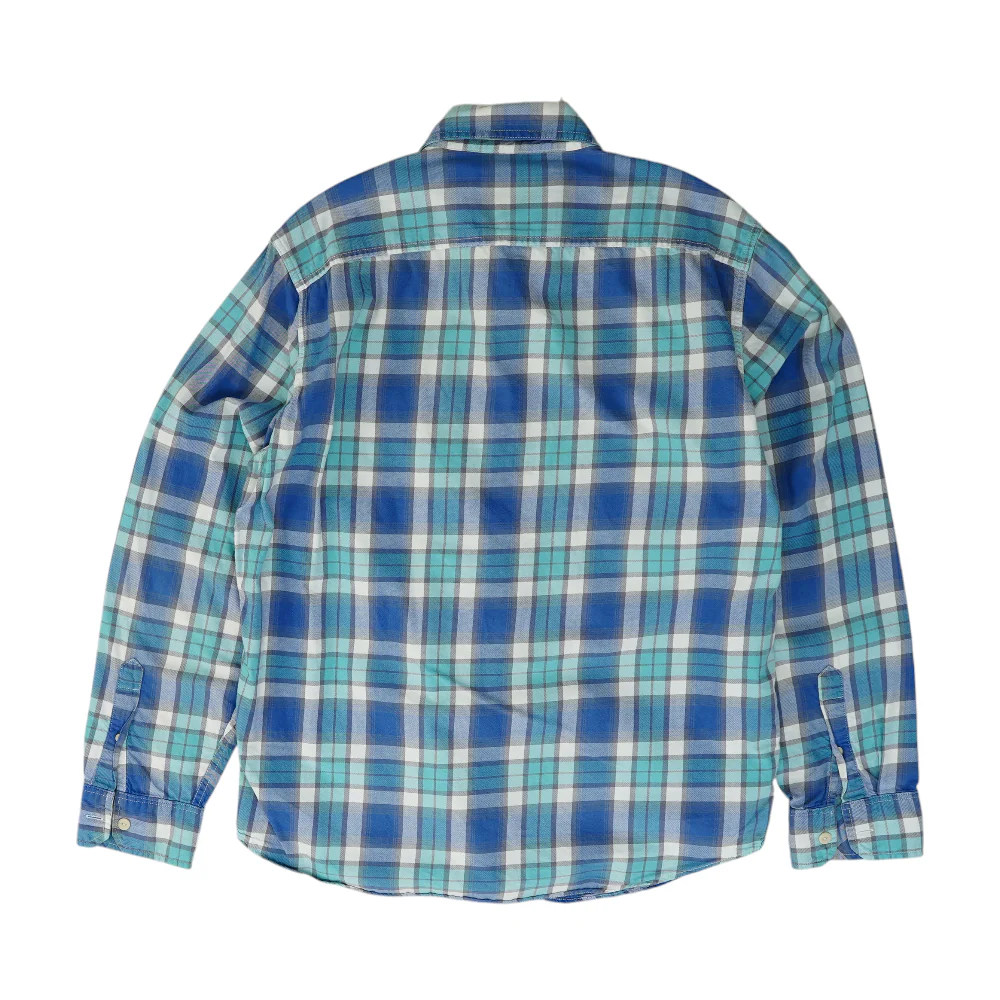 Blue Plaid Long Sleeve Button Down - Image 2