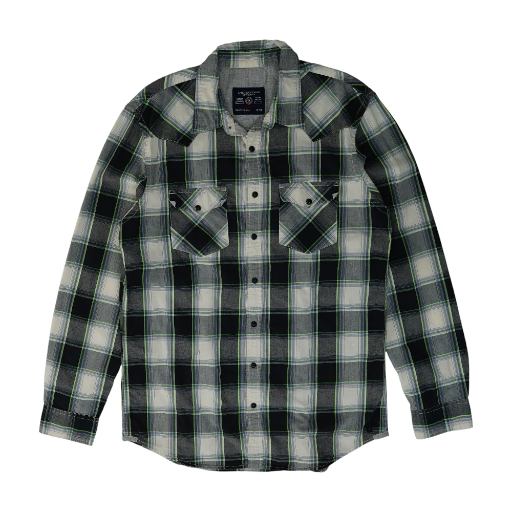 Multi Tall Plaid Long Sleeve Button Down