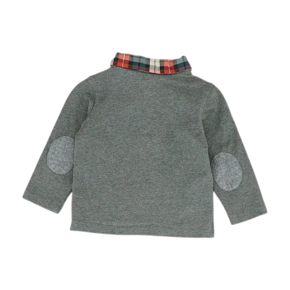 Gray Long Sleeve Polo - Image 2