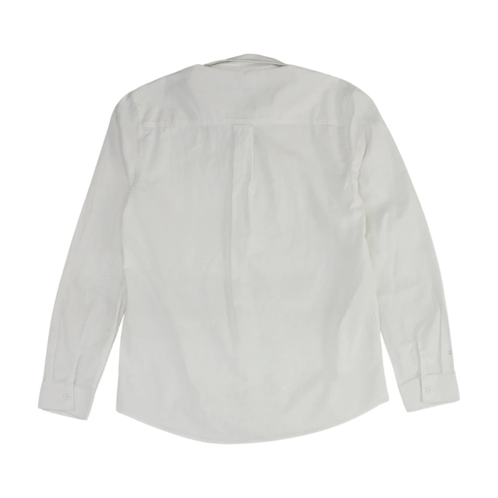 White Solid Long Sleeve Button Down - Image 2