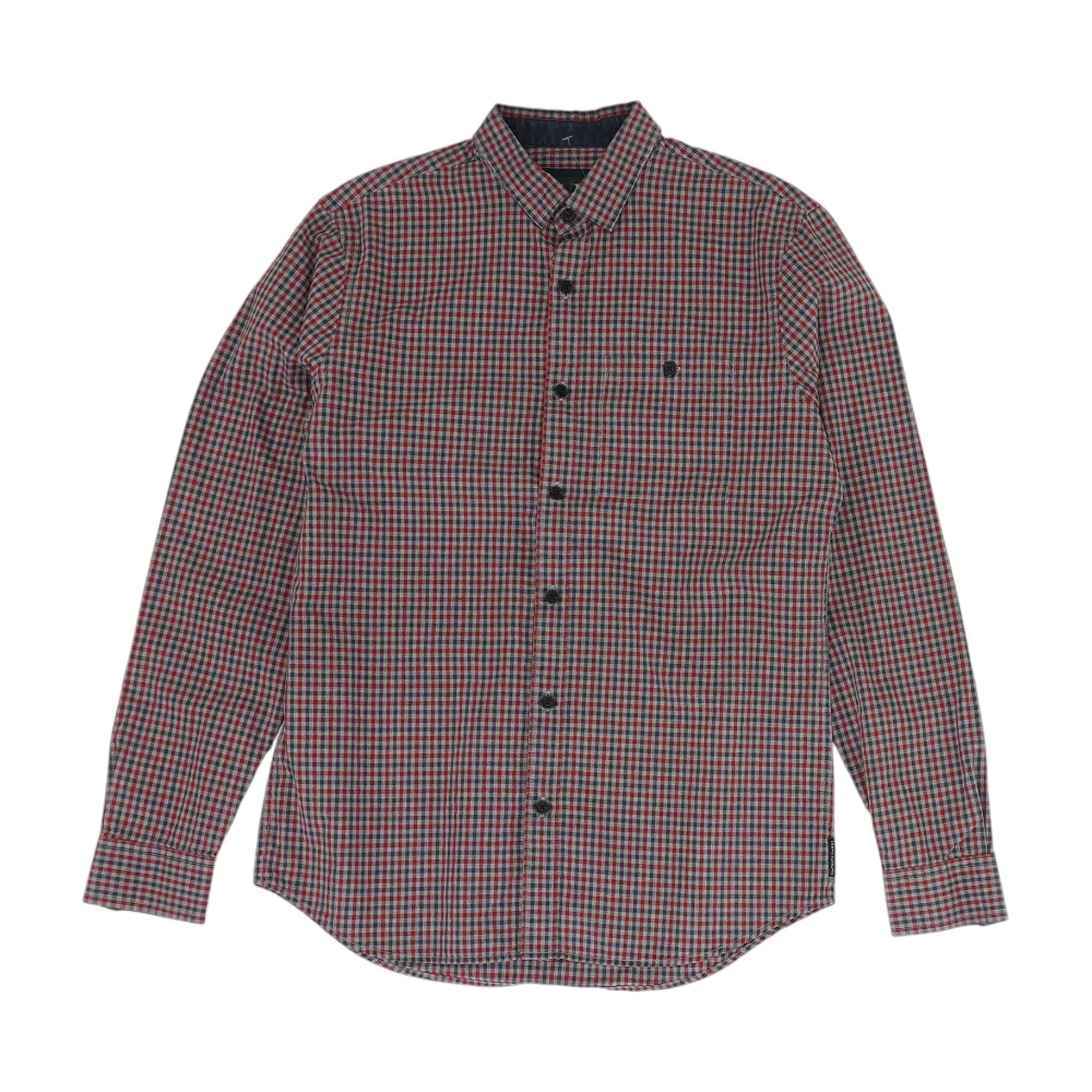 Red Plaid Long Sleeve Button Down