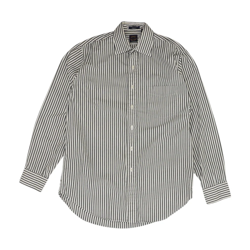 White Striped Long Sleeve Button Down
