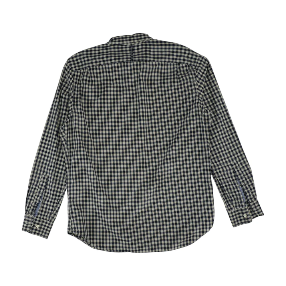 Navy Check Long Sleeve Button Down - Image 2