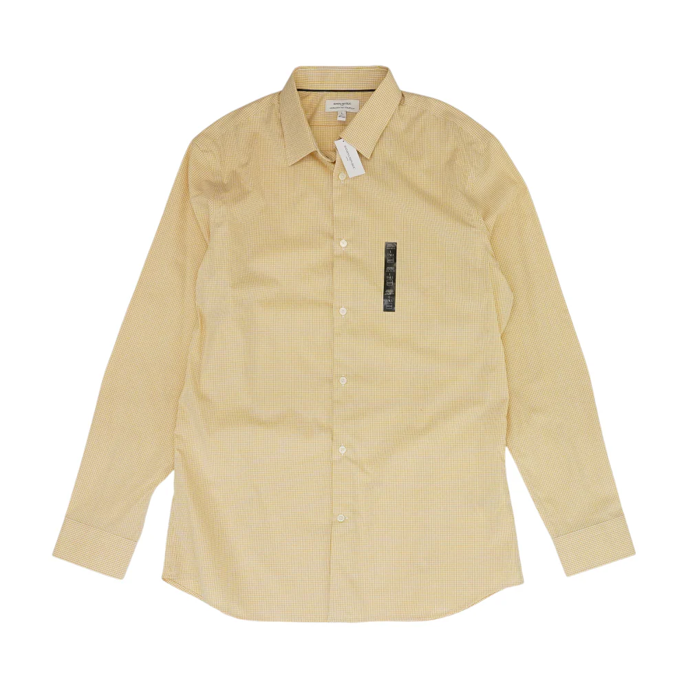 Yellow Tall Check Long Sleeve Button Down