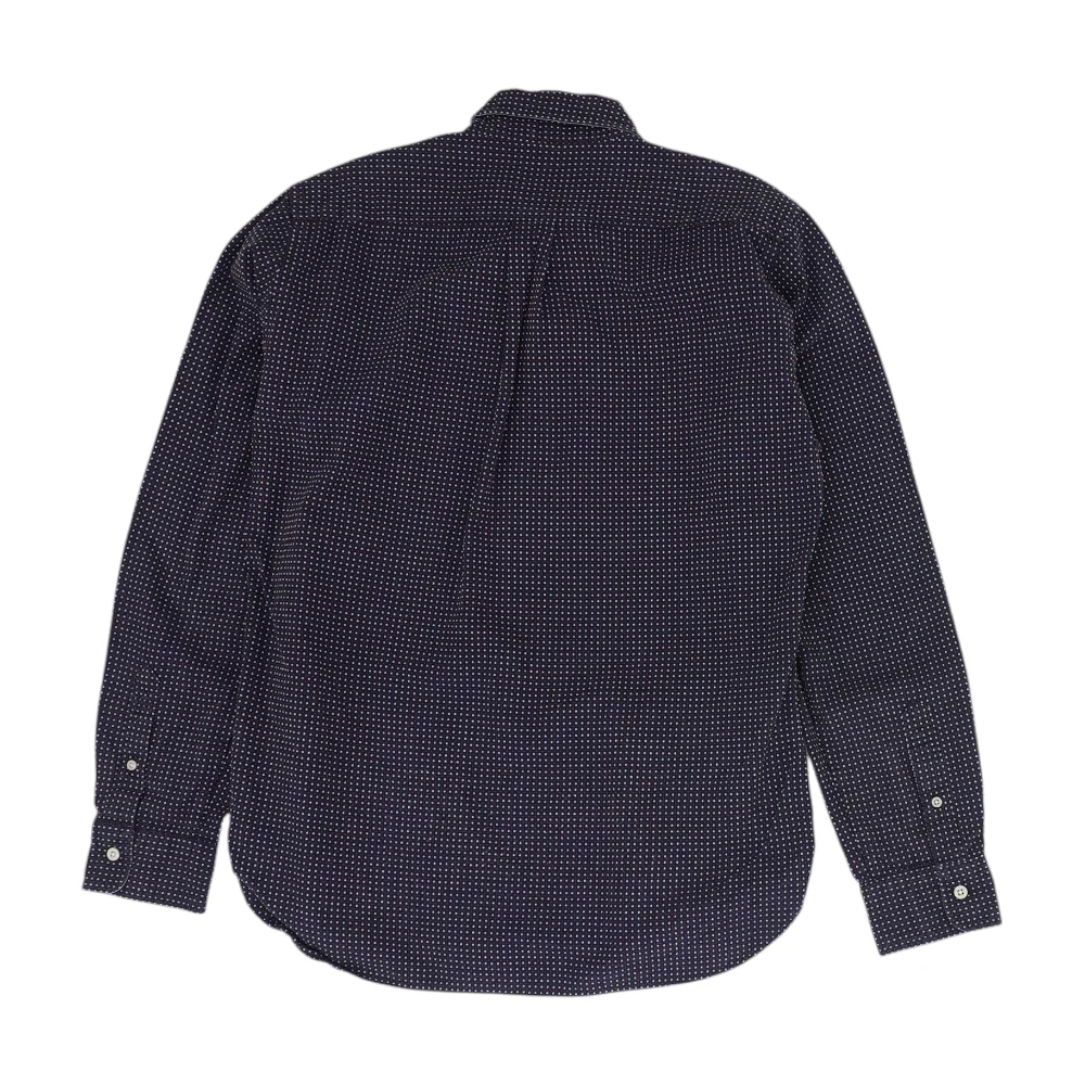 Navy Abstract Long Sleeve Button Down - Image 2