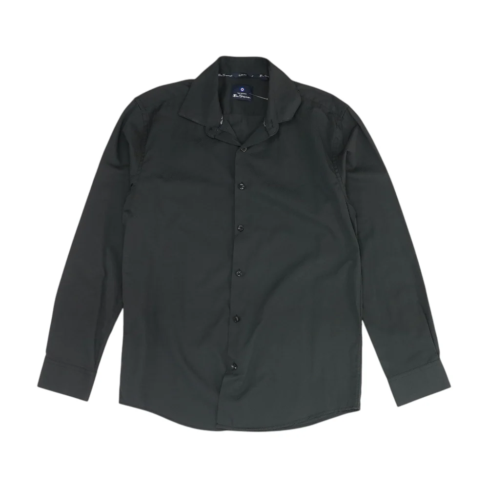 Black Polka Dot Long Sleeve Button Down