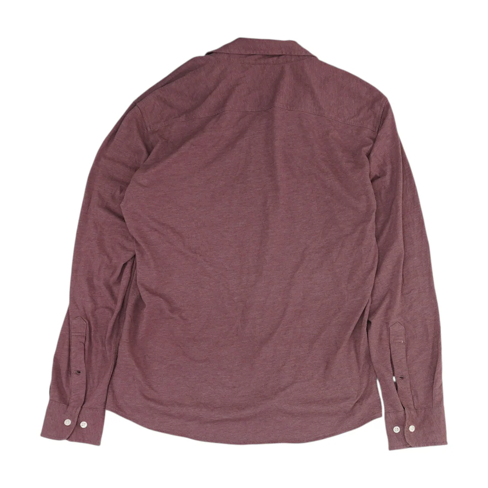 Maroon Solid Long Sleeve Button Down - Image 2