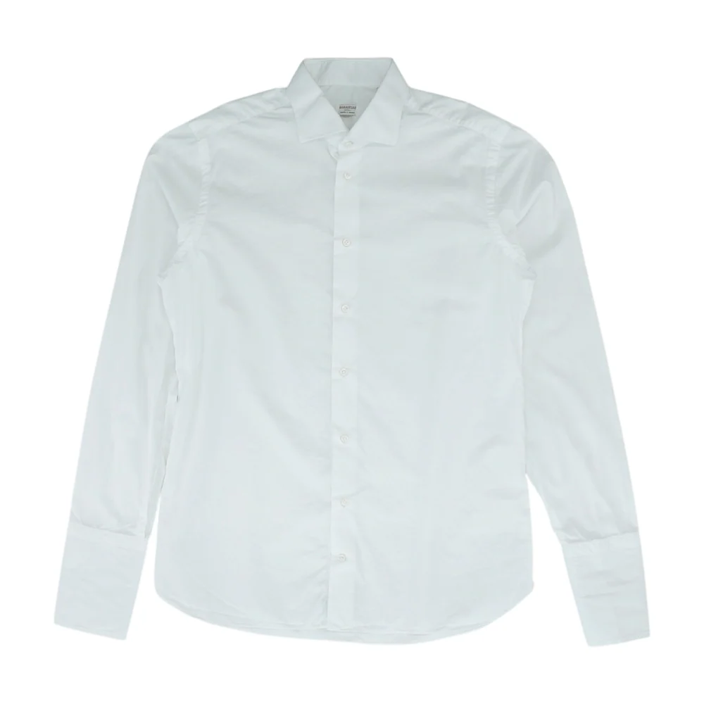 White Solid Long Sleeve Button Down