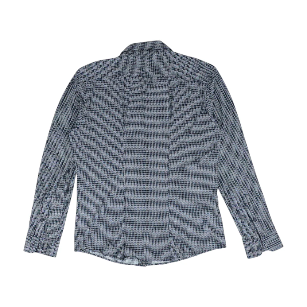 Navy Geometric Long Sleeve Button Down - Image 2