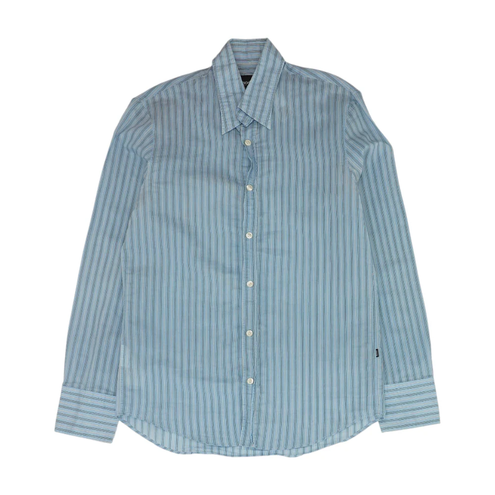Blue Striped Long Sleeve Button Down