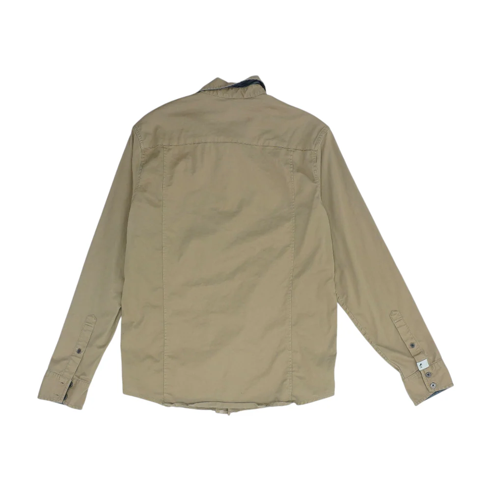 Tan Solid Long Sleeve Button Down - Image 2