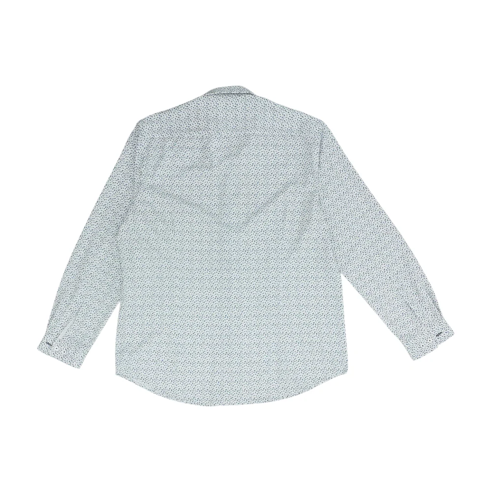White Print Long Sleeve Button Down - Image 2