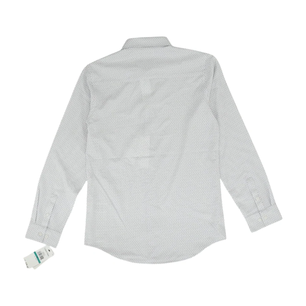 White Geometric Long Sleeve Button Down - Image 2