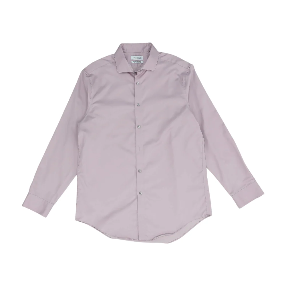 Pink Solid Long Sleeve Button Down