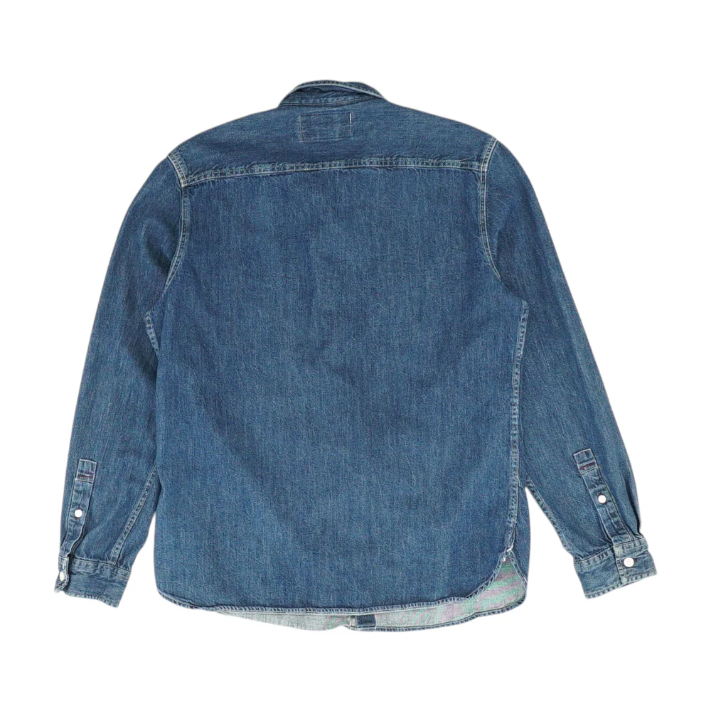 Blue Solid Long Sleeve Button Down - Image 2