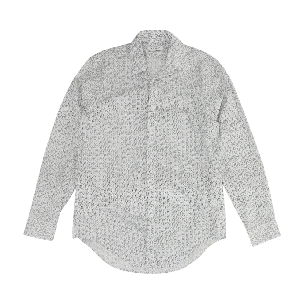 Blue Print Long Sleeve Button Down