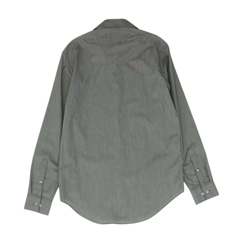 Gray Solid Long Sleeve Button Down - Image 2