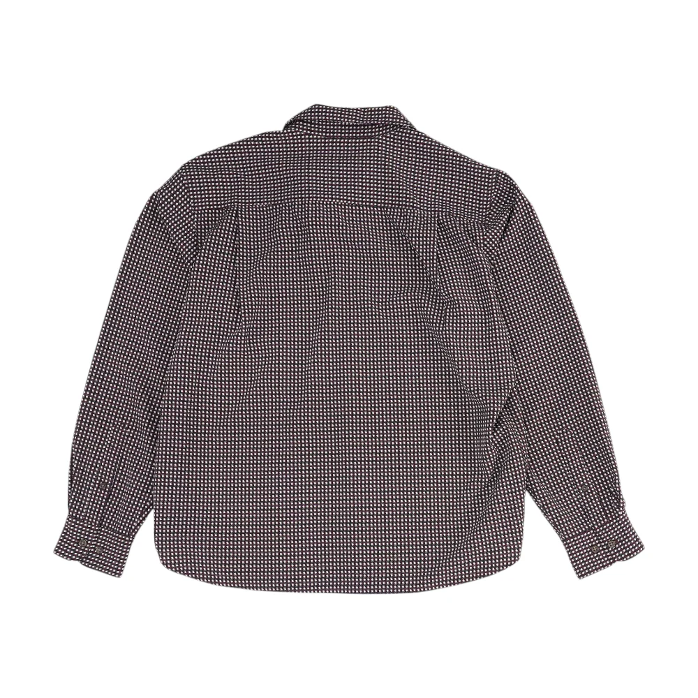 Burgundy Abstract Long Sleeve Button Down - Image 2