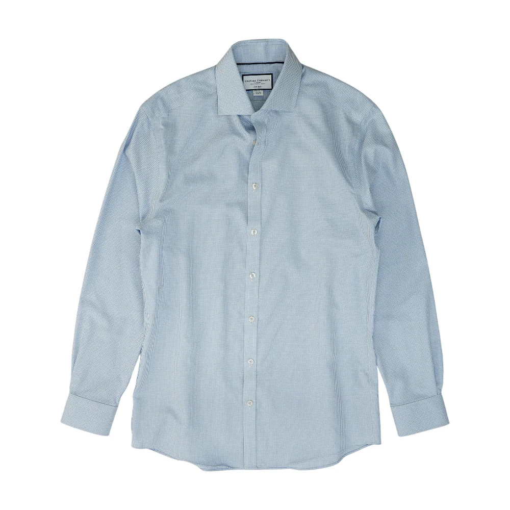 Blue Print Long Sleeve Button Down