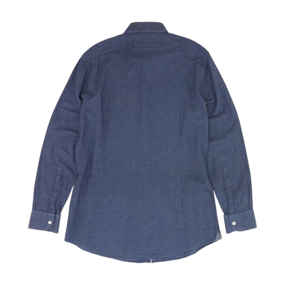 Blue Abstract Long Sleeve Button Down - Image 2