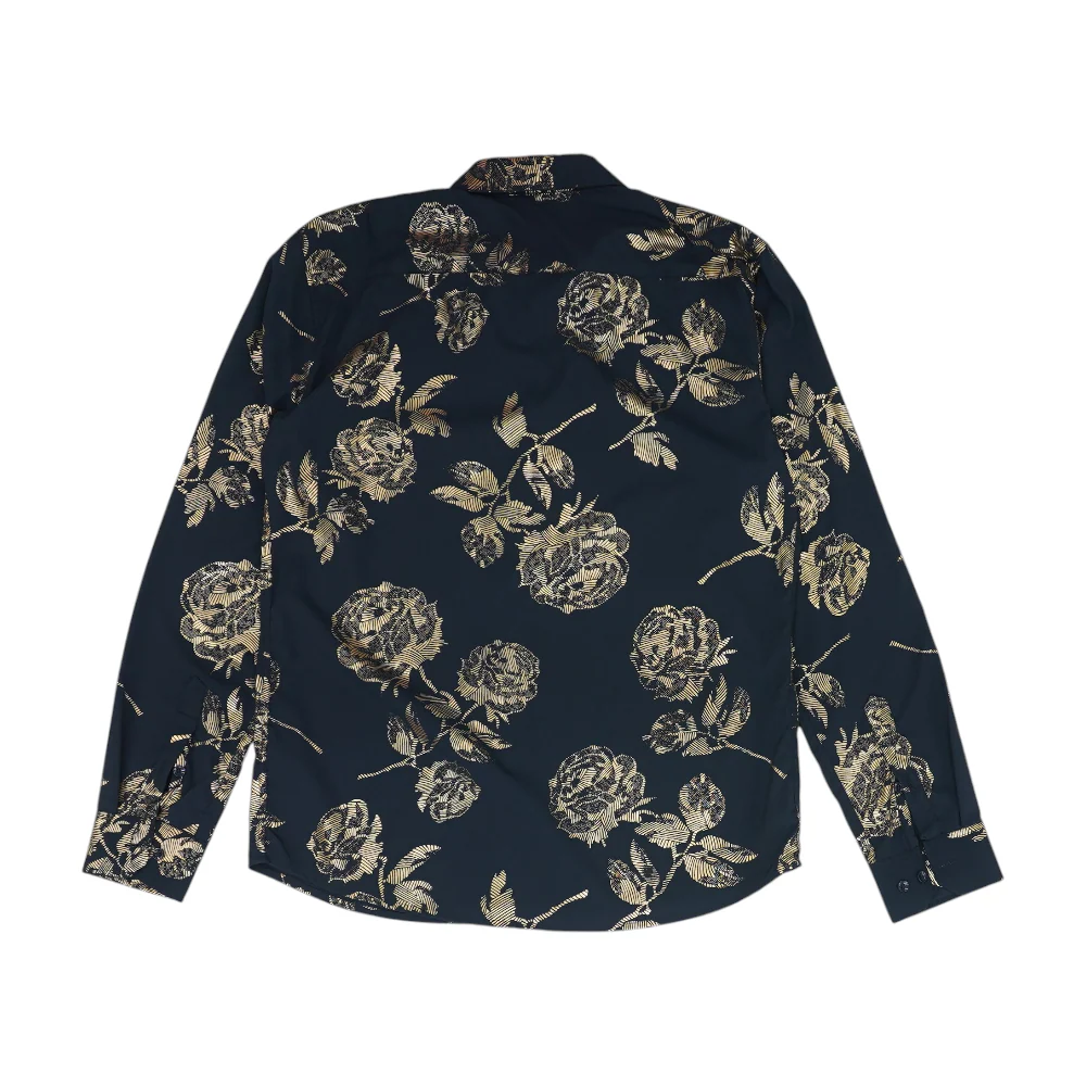 Navy Floral Long Sleeve Button Down - Image 2