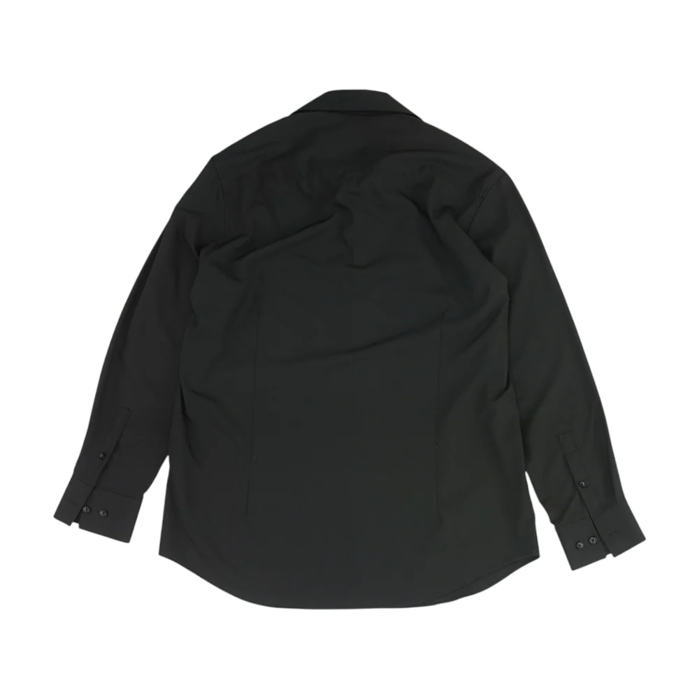 Black Solid Long Sleeve Button Down - Image 2