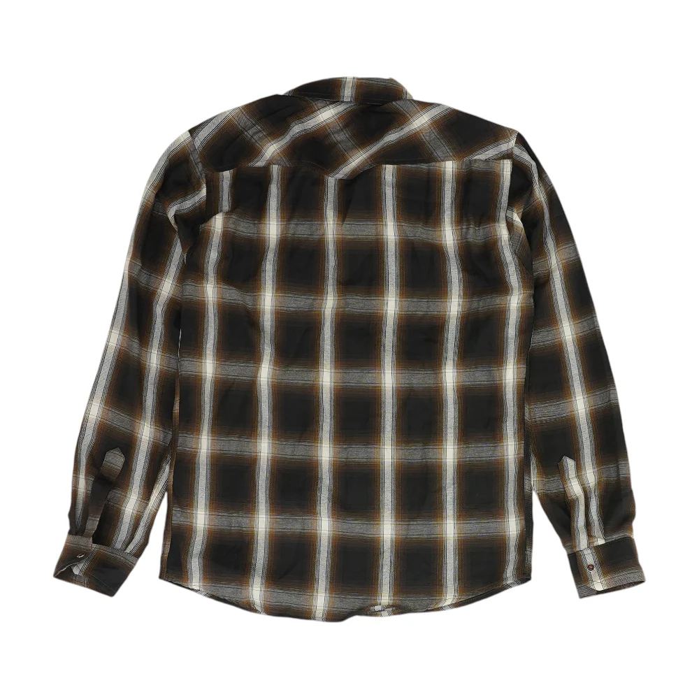 Brown Plaid Long Sleeve Button Down - Image 2