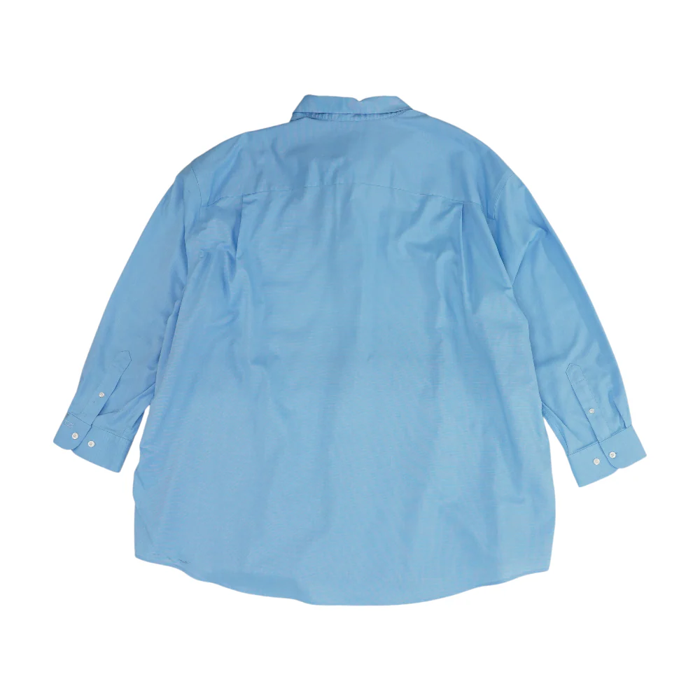 Blue Solid Long Sleeve Button Down - Image 2