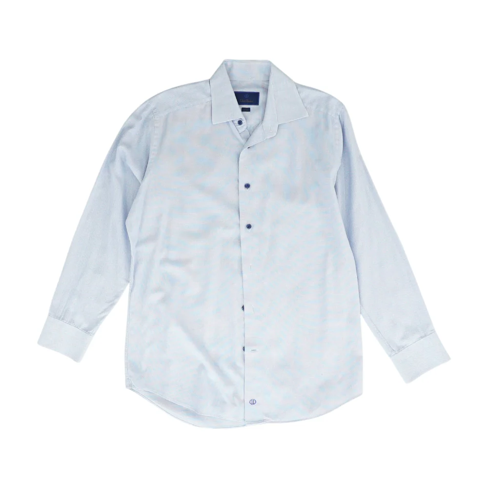 Blue Abstract Long Sleeve Button Down